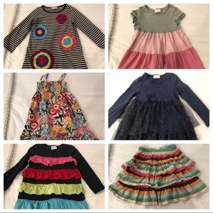 Bundle of 6 Hanna Andersson girls dresses/skirt
